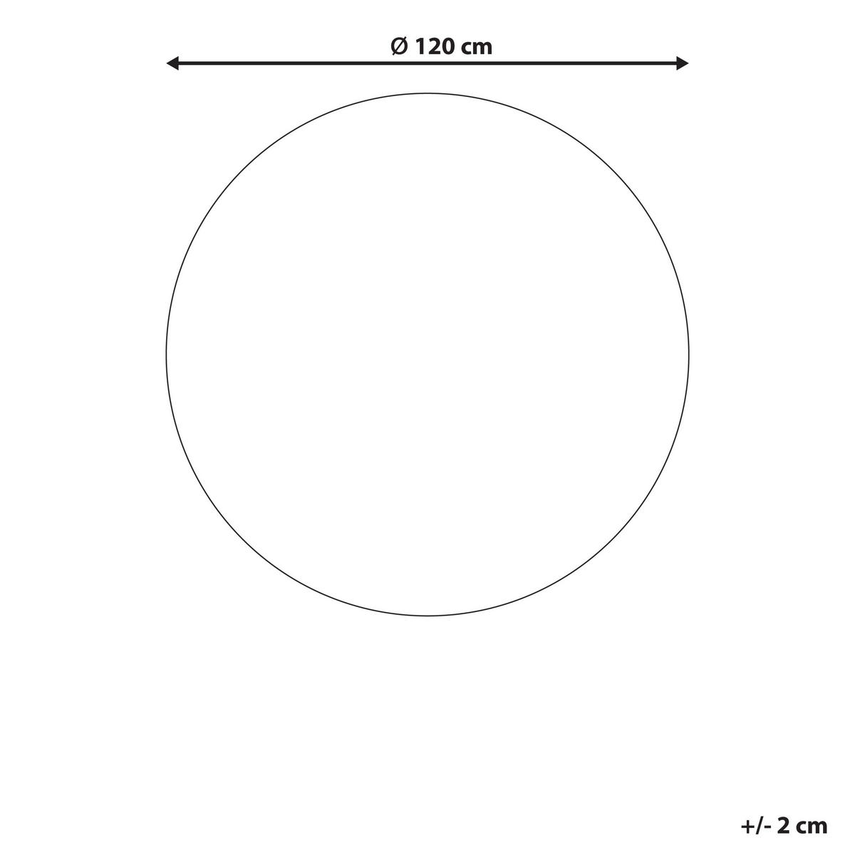 VENKOVNÍ KOBEREC Šedý 120 cm Thrissur - bílá/tmavě šedá, plast (120/120cm) - Beliani
