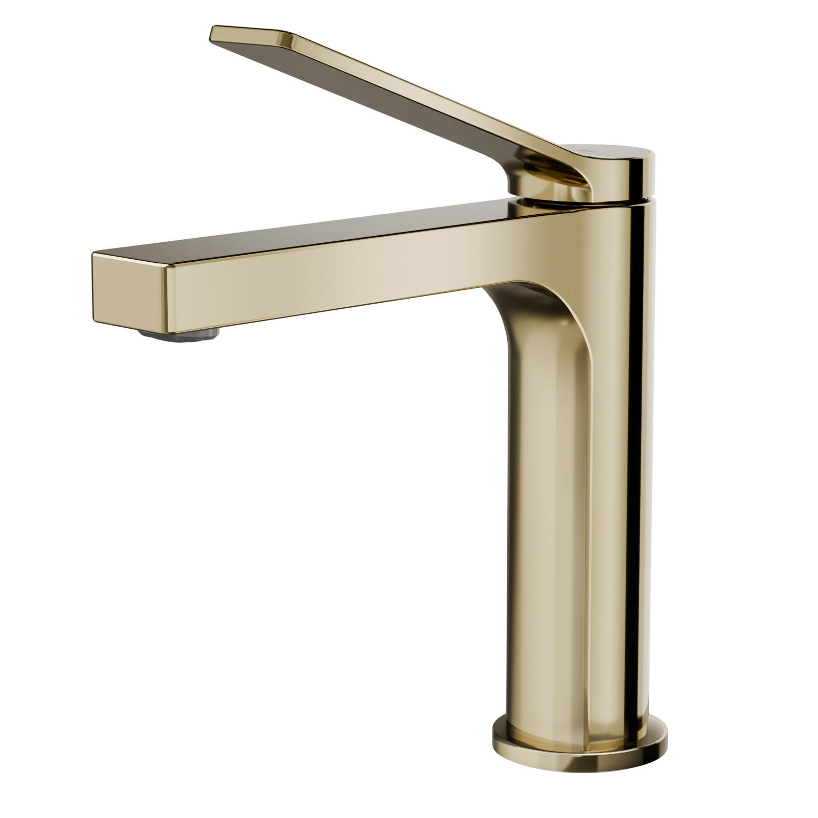 WASCHTISCHARMATUR mit Spulen-Zertifiziertem Filterelement Champagnergold - Goldfarben, Metall (17.3/4.6/19.5cm) - EMKE
