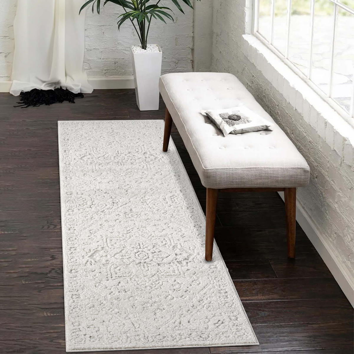 KURZFLOR-TEPPICH Lounge 0638 Creme 80x300 cm - Creme, Textil (80/300cm) - carpet city