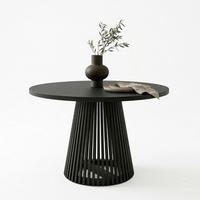 ESSTISCH runder ausziehbarer Tisch für Esszimmer DOVER 100 / 150 cm, Farbe: Schwarz - Schwarz, Holz (150/100/77cm) - Dekori_Interiors