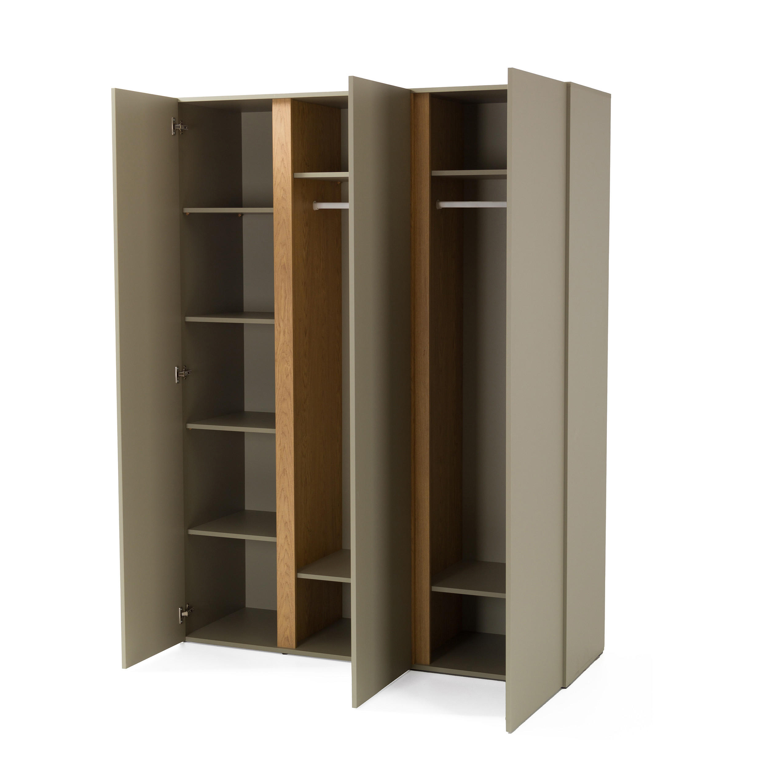 DREHTÜRENSCHRANK Lico mit 3 Türen, Beige Sand - Beige, Holzwerkstoff (145/195/50cm) - Beautysofa
