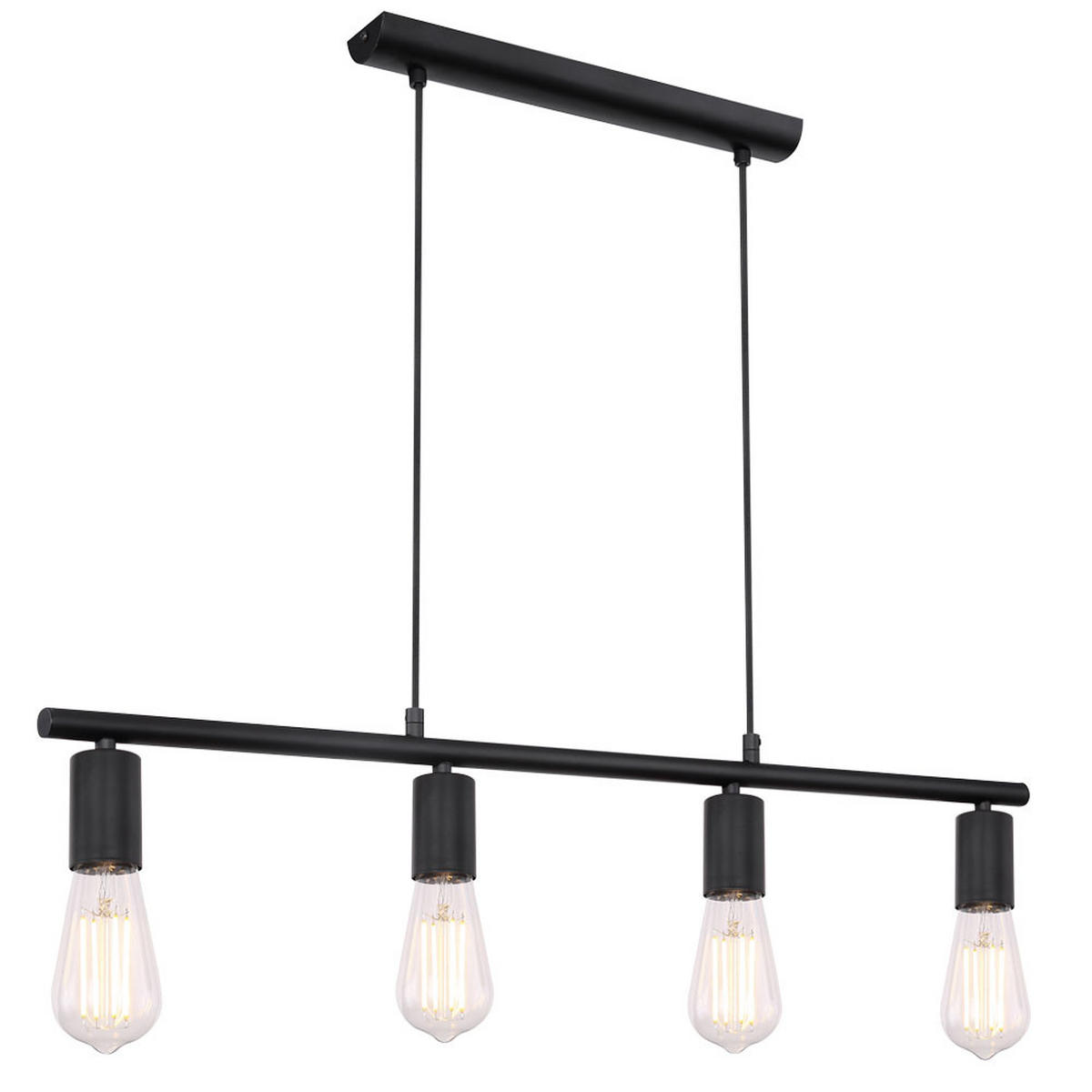 HÄNGELEUCHTE Metall Schwarz MARTHA - Schwarz, Metall (80/5.2/120cm) - Globo Lighting