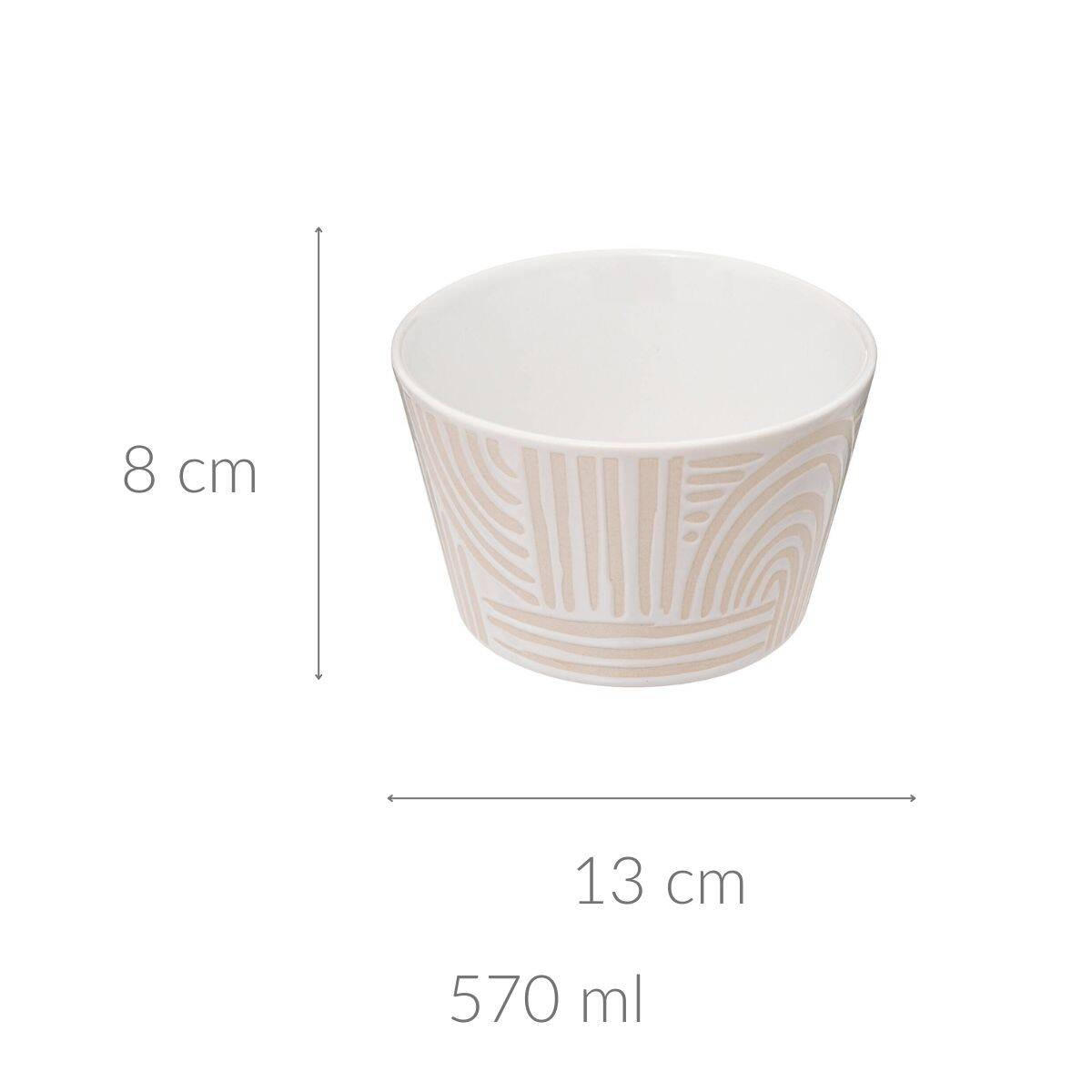 KERAMIKSCHALE Soley 570 ml - Weiß, Keramik (570cm) - Secret de Gourmet