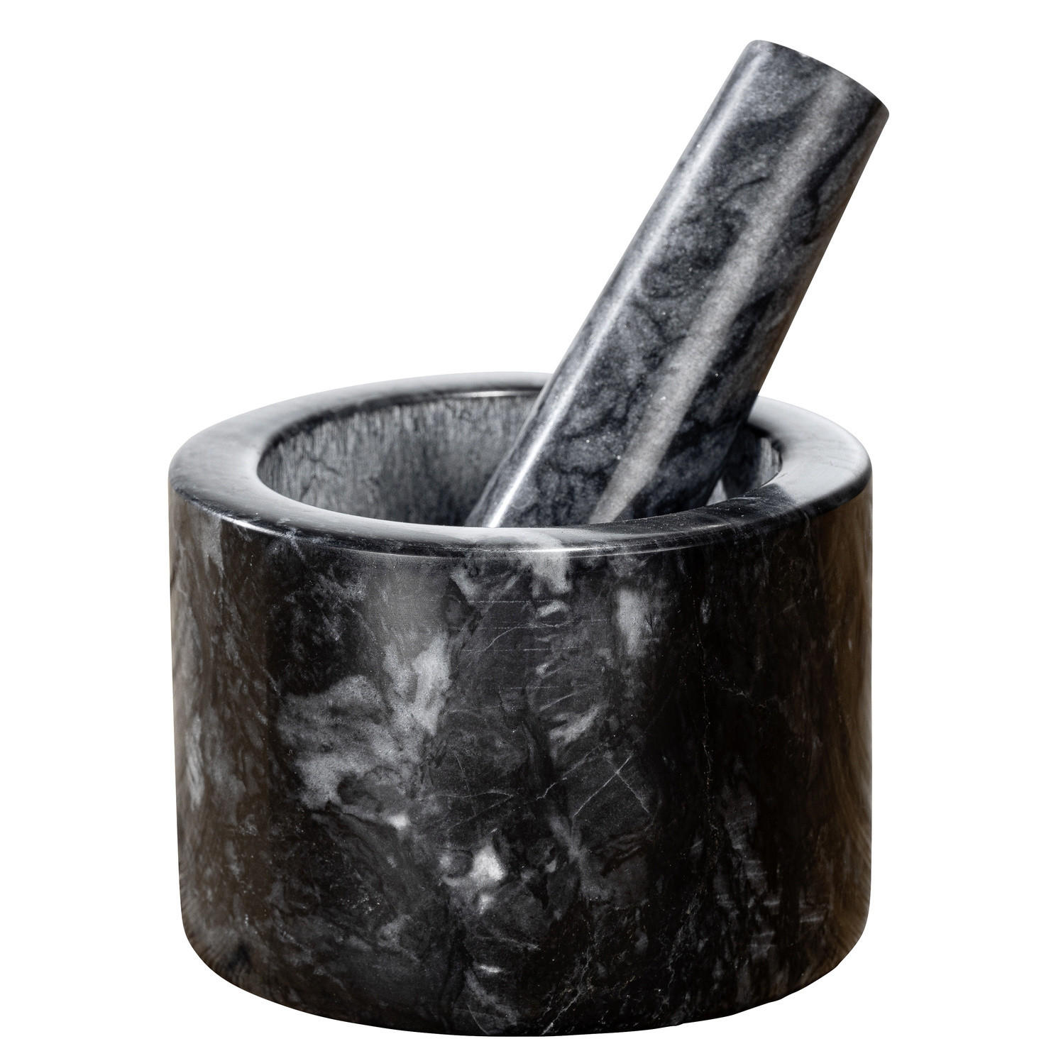 MÖRSER Naturmarmor - Anthrazit, Stein (11/8/11cm)