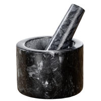 MÖRSER Naturmarmor - Anthrazit, Stein (11/8/11cm)
