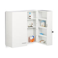MEDIZINSCHRANK Premium - Weiß, Metall (53/53/20cm) - Relaxdays