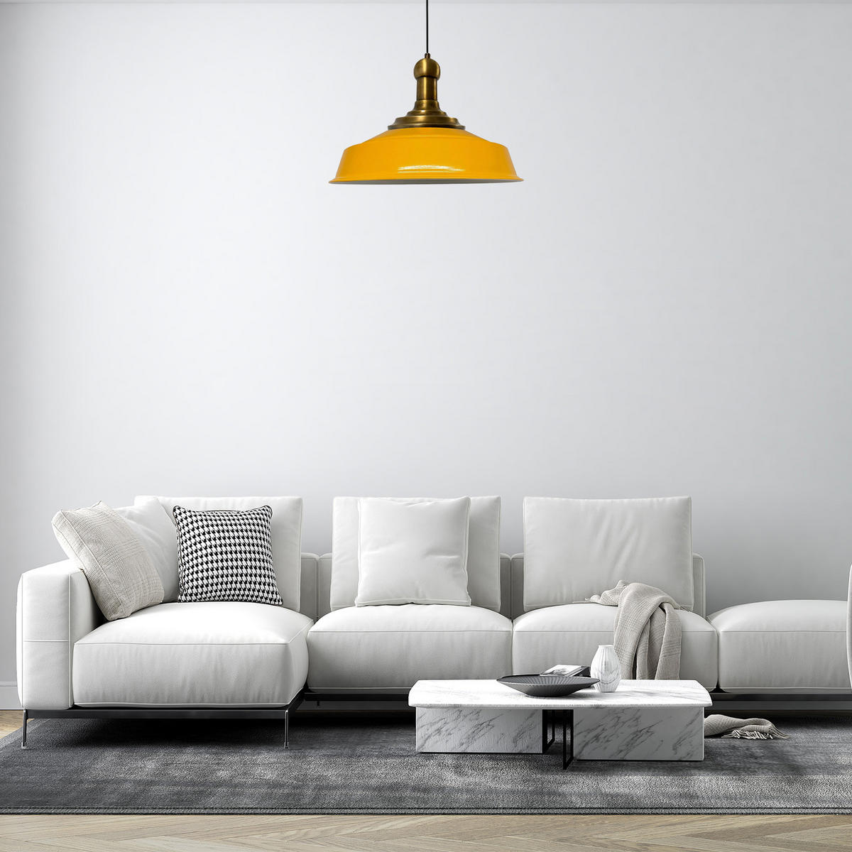 KÜCHENLAMPE Asletl Long-Knob 40/30 cm - Gelb, Metall (40/30cm) - Bamyum
