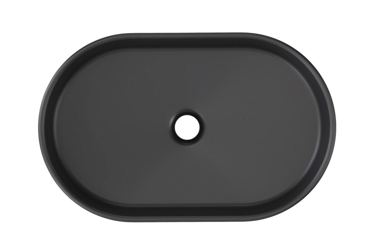 BADMÖBEL-SET 4 Teile - Ovalia Cremona O BM402 in Cremona-Eiche - Eichefarben/Schwarz, Holz/Keramik (100/140/46cm)