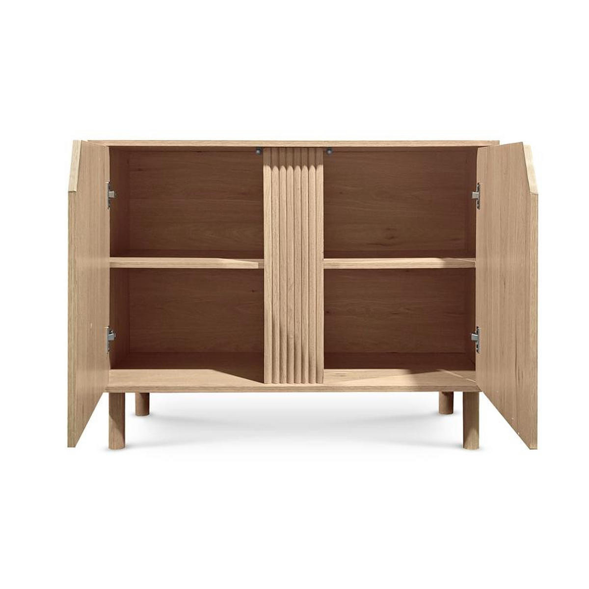 SIDEBOARD Skandinavisches mit 2 Türen, 100 cm, Eichenoptik - SOAN - Beige, Holzwerkstoff/Metall (100/78/40cm) - Sicaan