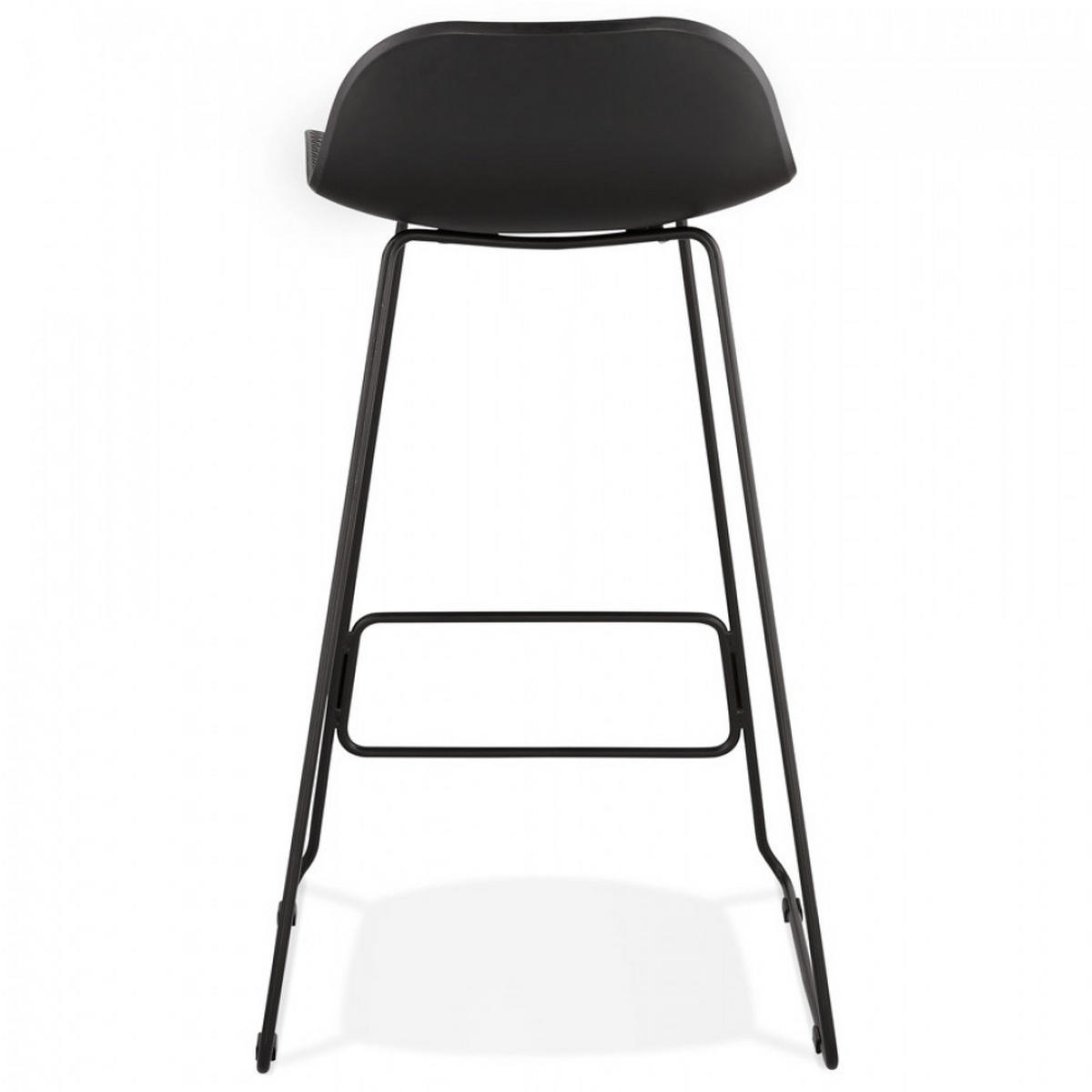 BARHOCKER Schwarz 50.5x95x53cm - Schwarz, Kunststoff/Metall (50.5/95/53cm) - AlterEgo