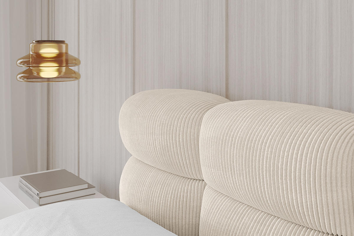 POLSTERBETT mit Bettkasten und Lattenrost, Boxbett ohne Matratze - NOMA 120x200 Beige - Beige, Holzwerkstoff/Textil (120/200cm) - ALTDECOR