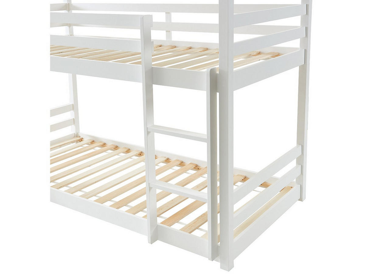 ETAGENBETT 3 Personen - Kiefernholz - 3 x 90 x 200 cm - Weiß - VAGAR - Weiß, Holz (101/208cm) - Vente-Unique