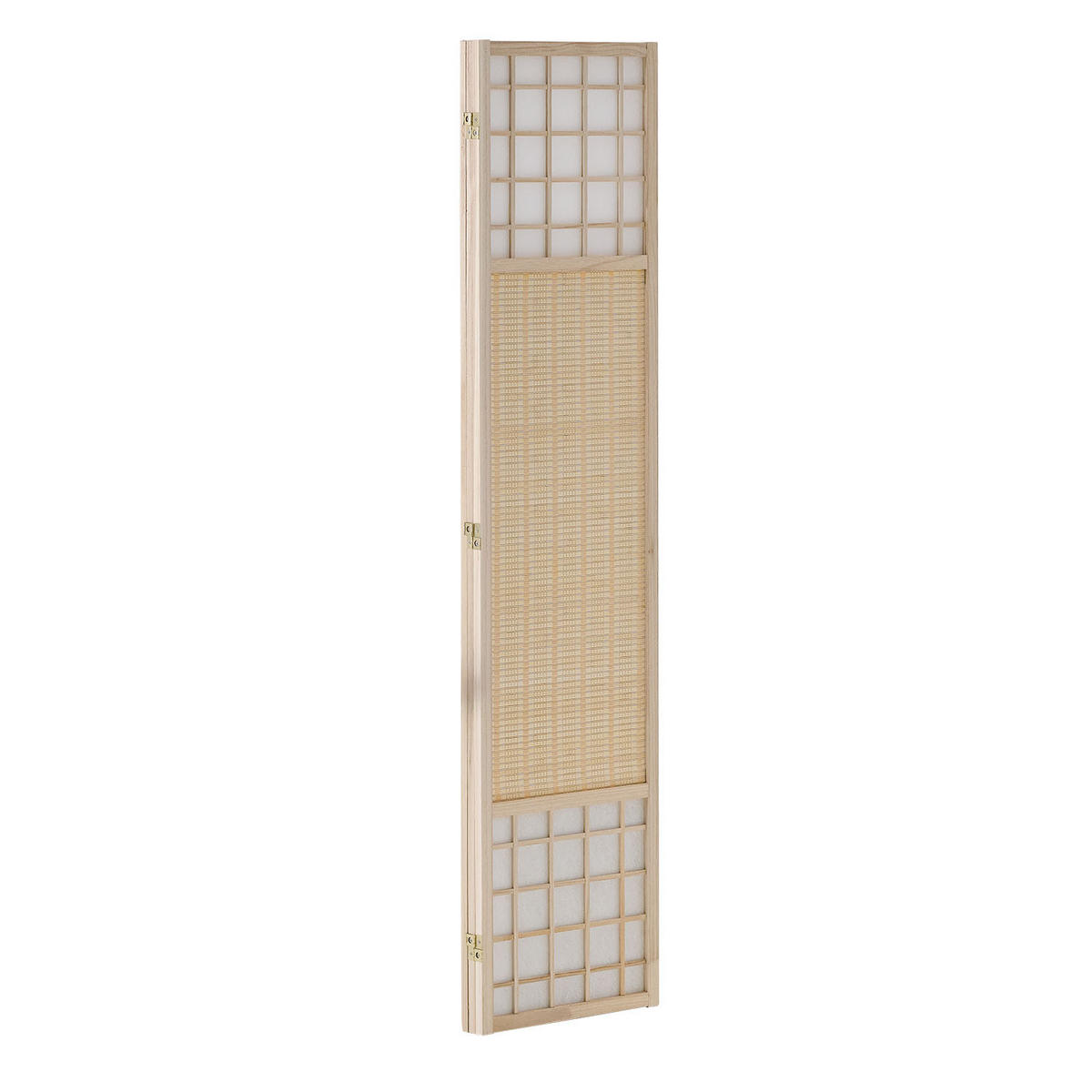 PARAVENT 120/170 cm Natur Holz Bambus Shoji - Naturfarben, Naturmaterialien/Holz (120/170/2cm) - Homestyle4u