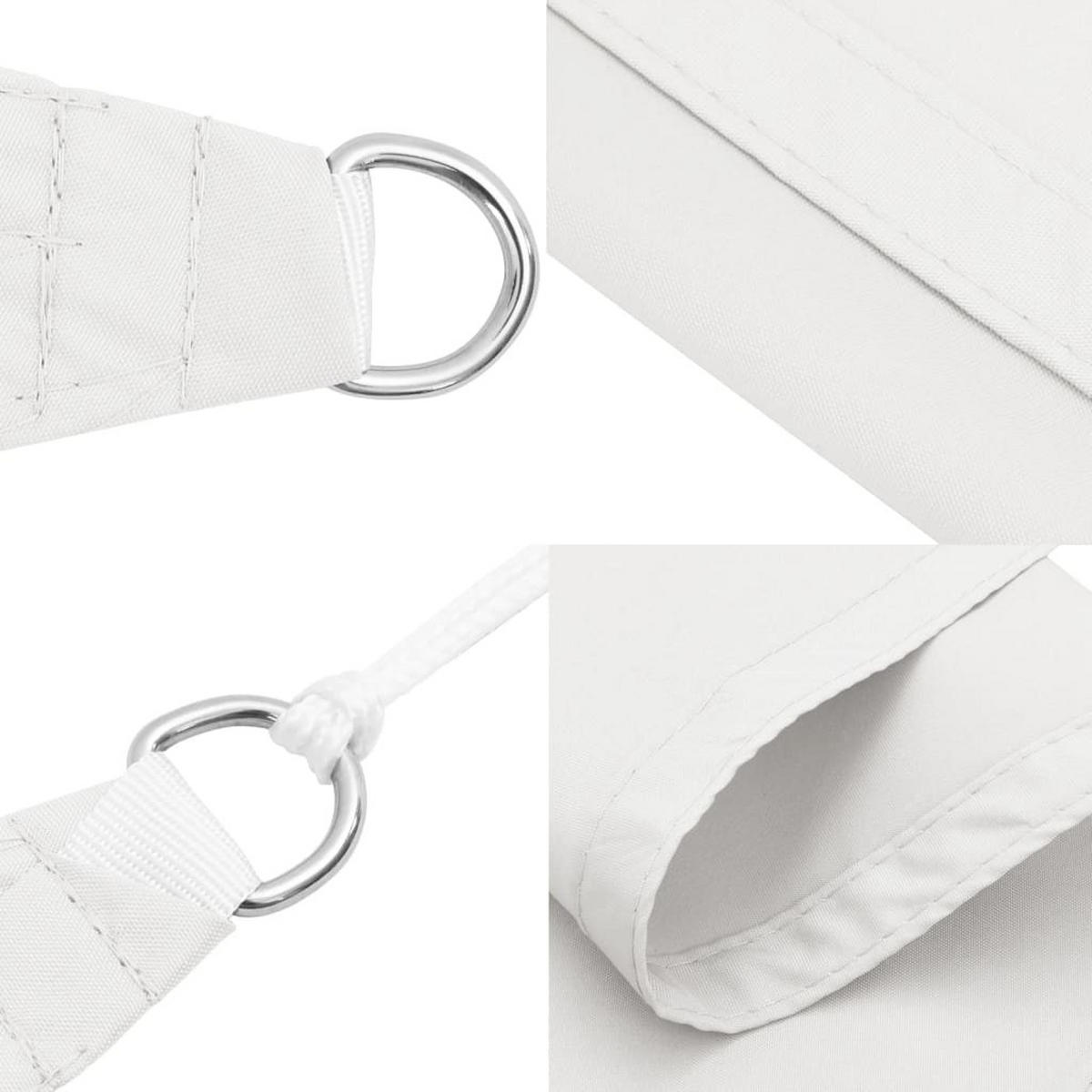 SONNENSEGEL Oxford-Gewebe Rechteckig 5/8 M Weiss - Weiß, Textil (500/800cm) - vidaXL