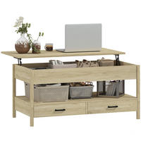COUCHTISCH DE-15779 höhenverstellbare Platte Eiche - Eichefarben, Holzwerkstoff (100/50/62cm) - ComfortXL