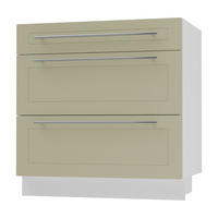 SCHUBLADENUNTERSCHRANK Kvantum D3A/80 80 / 50 / 82cm - Creme/Weiß, Holz/Holzwerkstoff (80/82/50cm) - Feldmann-Wohnen