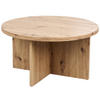 COUCHTISCH hellbraun Holzoptik rund 80 cm Stanton - Hellbraun, Holzwerkstoff (80/80/42cm) - Beliani