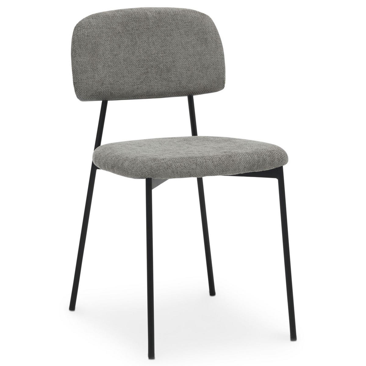 ESSZIMMERSTUHL TOLEDO 4ER-SET - Hellgrau, Textil (44/78/49cm) - IDIMEX