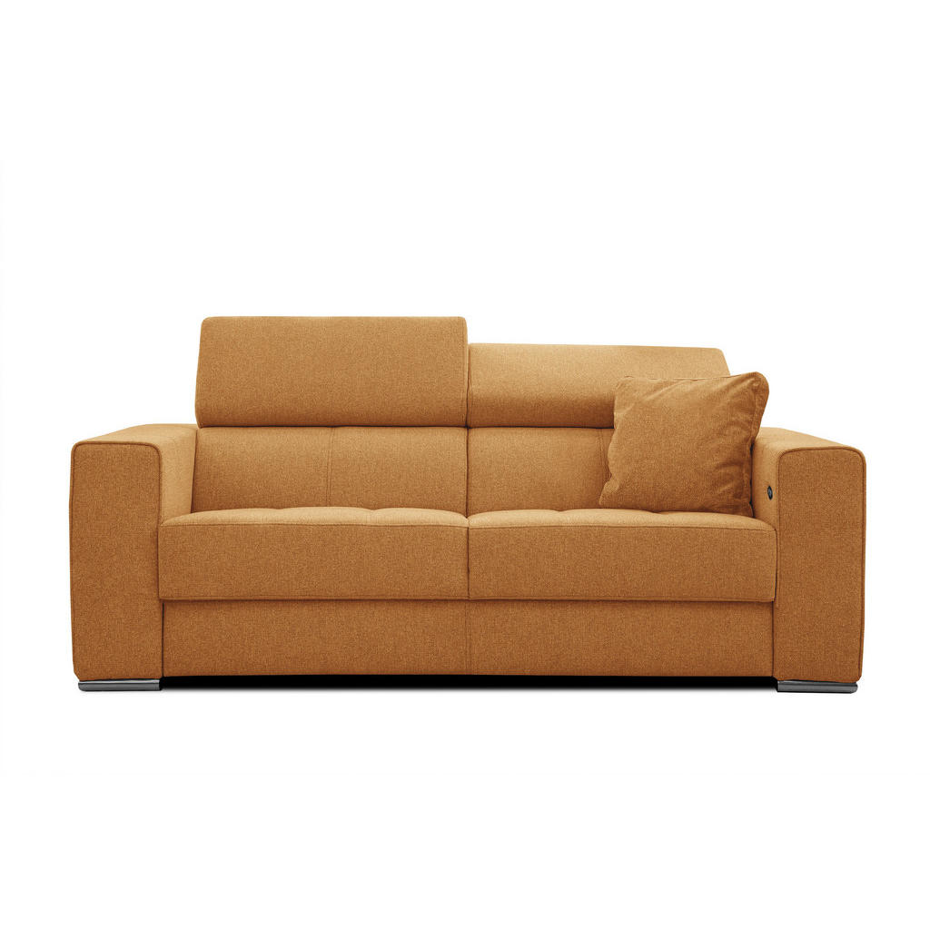 Thumbnail - Courtois Laville Sofa, Orange, Textil, 202x80x102 cm, Wohnzimmer, Sofas & Couches, Sofas, 3-Sitzer Sofas