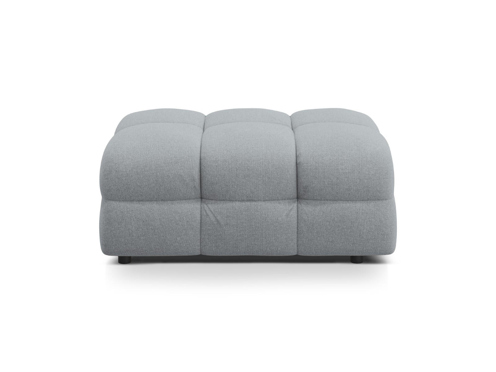 POUF Kendal aus strukturiertem Stoff platin - Platinfarben, Textil (72/45/104cm) - Micadoni