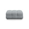 POUF Kendal aus strukturiertem Stoff platin - Platinfarben, Textil (72/45/104cm) - Micadoni
