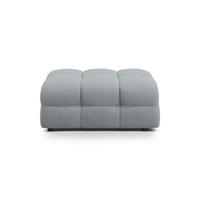 POUF Kendal aus strukturiertem Stoff platin - Platinfarben, Textil (72/45/104cm) - Micadoni