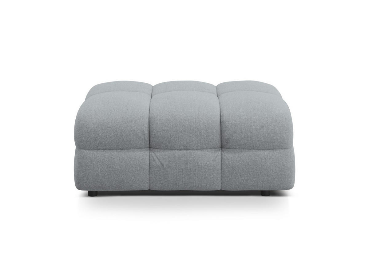 POUF Kendal aus strukturiertem Stoff platin - Platinfarben, Textil (72/45/104cm) - Micadoni