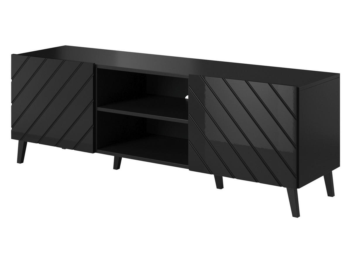 TV-LOWBOARD Abeto 150 - Schwarz/Graphitfarben, Holzwerkstoff/Kunststoff (150/52/42cm) - MIRJAN24