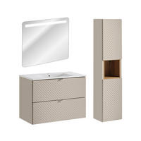 BADMÖBEL 80cm Manoa 2er-Set Kaschmir - Beige, Holzwerkstoff (80/57/40cm) - Petits-meubles