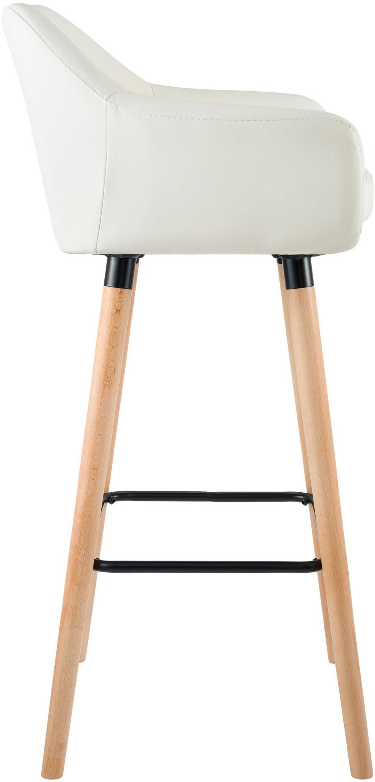 BARHOCKER Mirid Kunstleder Creme - Creme, Leder (55/99/46cm) - DELUKE