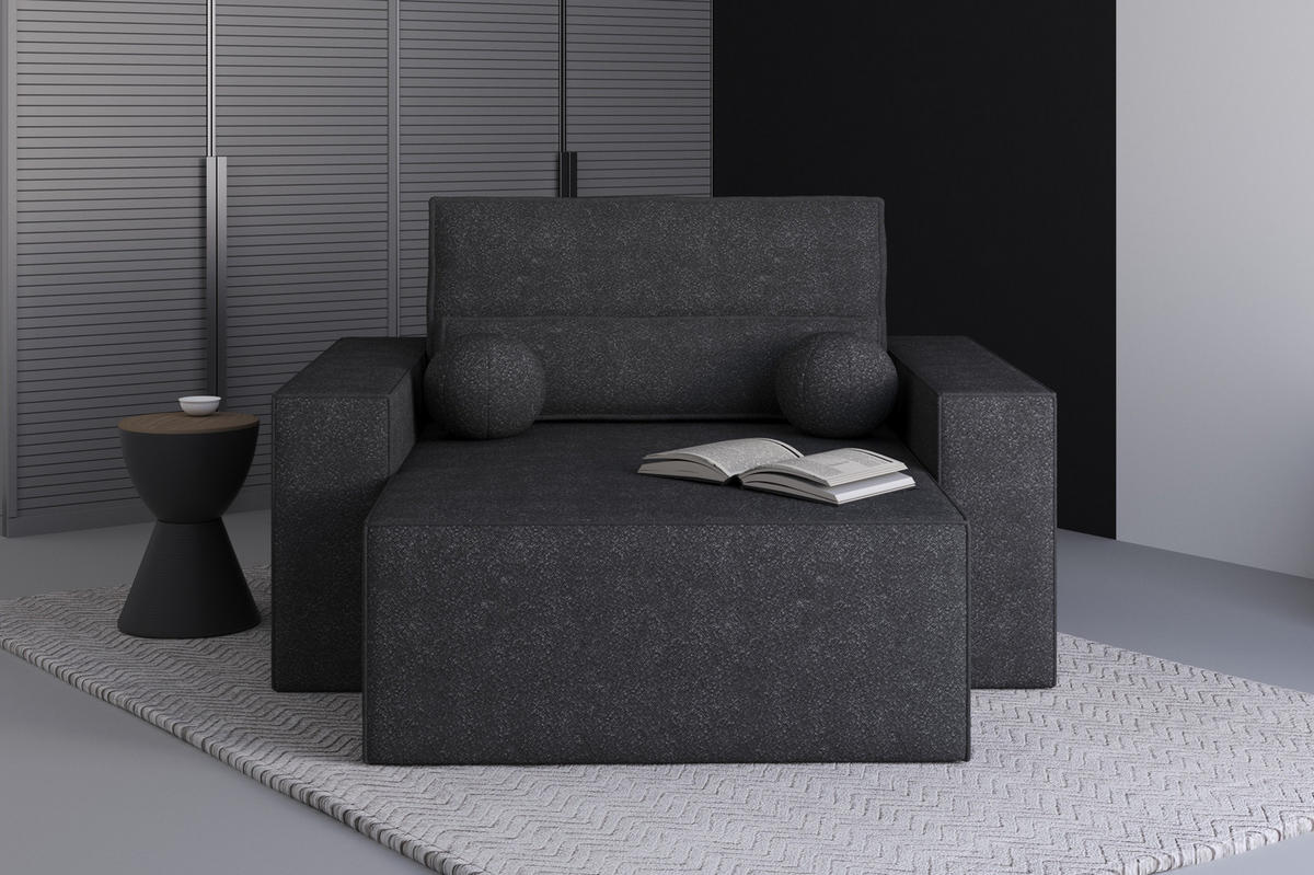XXL-SESSEL Denver - Schwarz - Schwarz, Holzwerkstoff (100/85/162cm) - Möblo