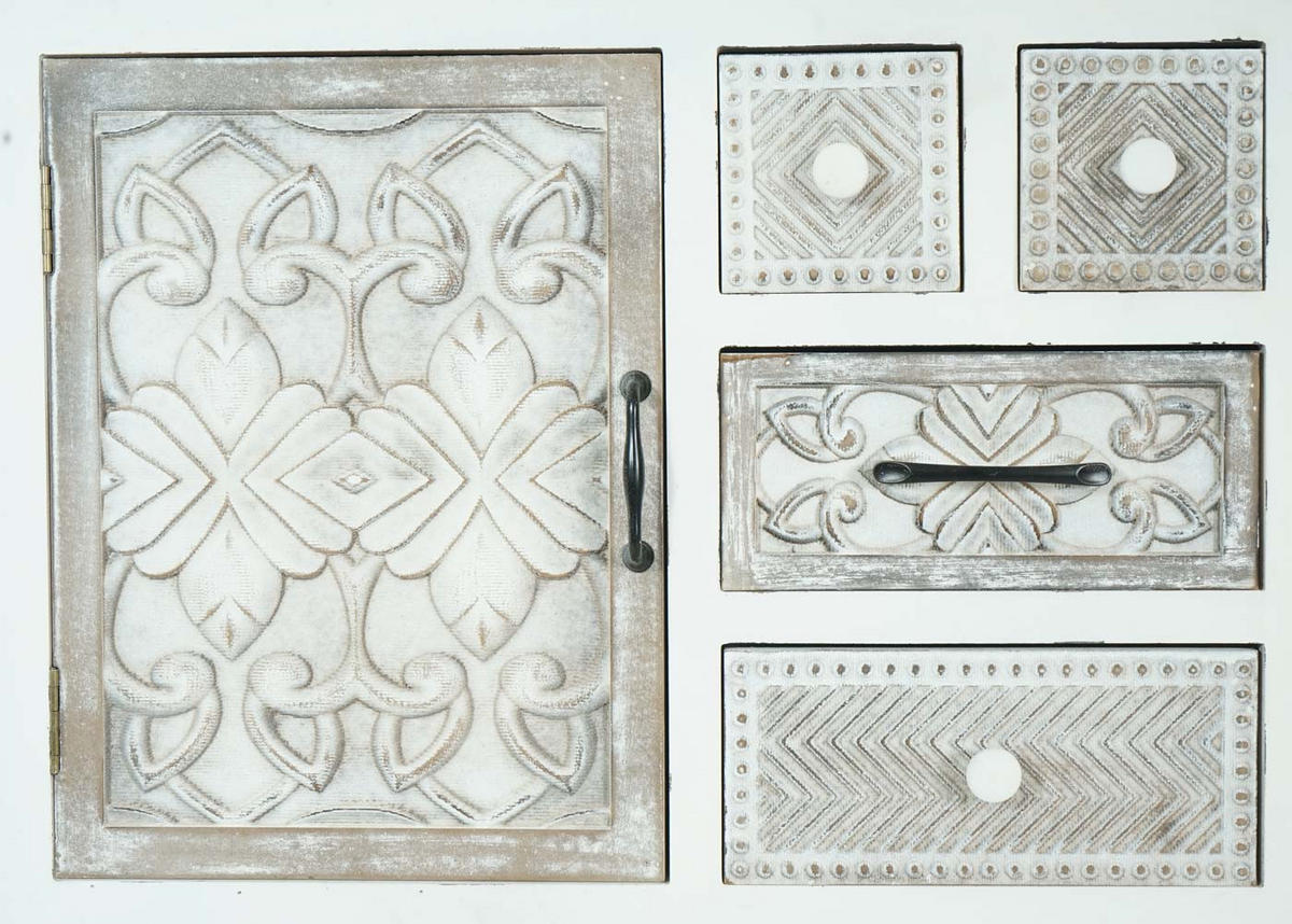 KOMMODE Weiß, Braun - Weiß/Braun, Holzwerkstoff (81/150/40cm) - MCW