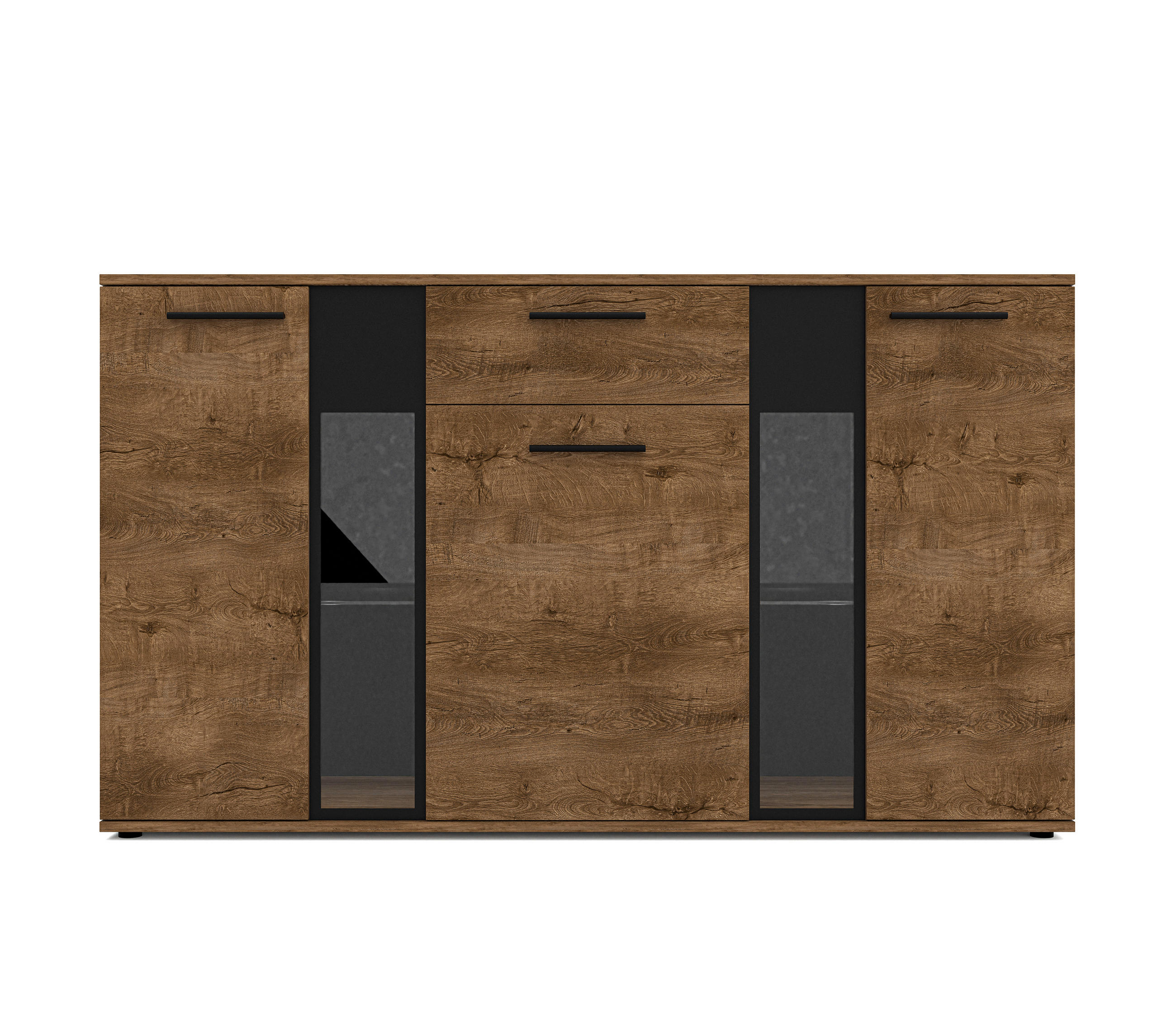 SIDEBOARD Formilo Lefkas Eiche 140,4/80/40,2 cm – Kommode mit Schublade - Braun, Holzwerkstoff/Kunststoff (140/80/40cm) - AX Living