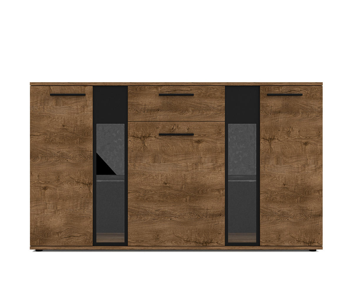 SIDEBOARD Formilo Lefkas Eiche 140,4/80/40,2 cm – Kommode mit Schublade - Braun, Holzwerkstoff/Kunststoff (140/80/40cm) - AX Living