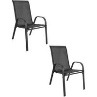 GARTENSTUHL SOREN 2er Set Dunkelgrau - Dunkelgrau, Metall (56/91/69cm) - Mat-Haus