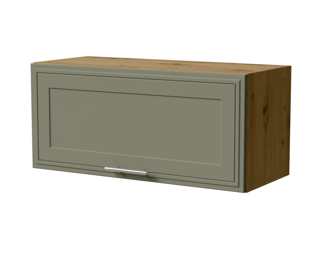 KLAPPHÄNGESCHRANK Salo W4B/80 Eiche Artisan / Reed Green Matt 80 / 32,5 / 36cm - mit Blum Aventos Klappenbeschlag - Eiche Artisan/Grün, Holz/Holzwerkstoff (80/36/32.5cm) - Feldmann-Wohnen