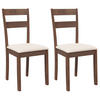 STUHL-SET 2 Stk Eichhain 40/89/48 cm - Braun, Holz (40/89/48cm) - ZMH