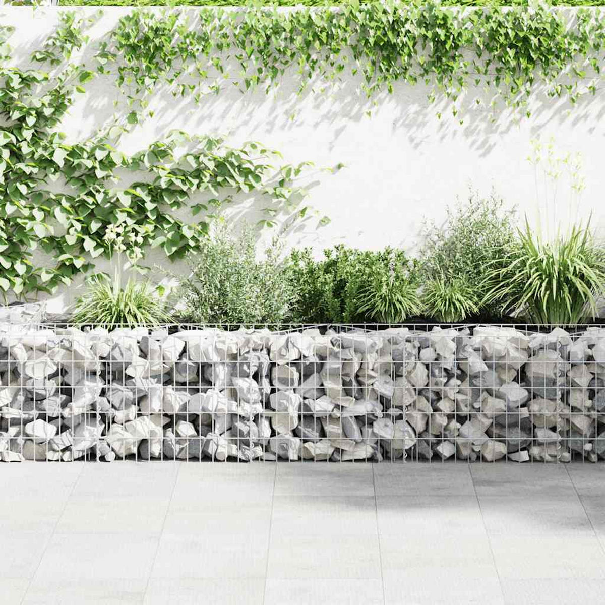 GABIONENWAND Verzinkter Stahl 630/30/50 Cm - Silberfarben, Metall (30/50cm) - vidaXL