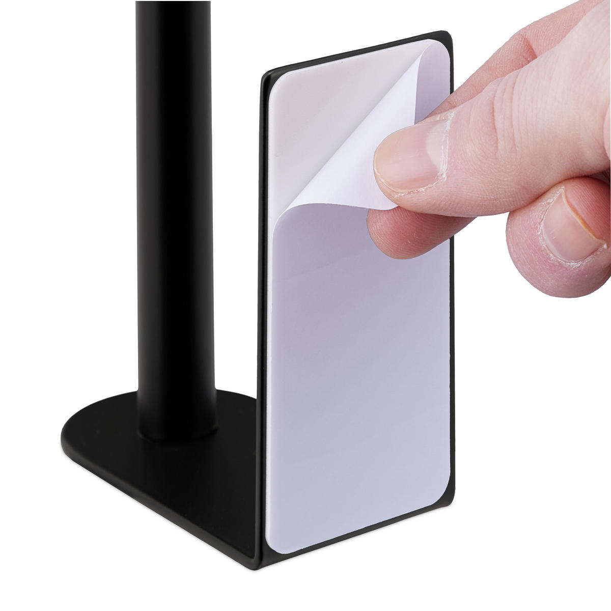 ERSATZROLLENHALTER - Schwarz, Metall (4.5/26/8cm) - Relaxdays