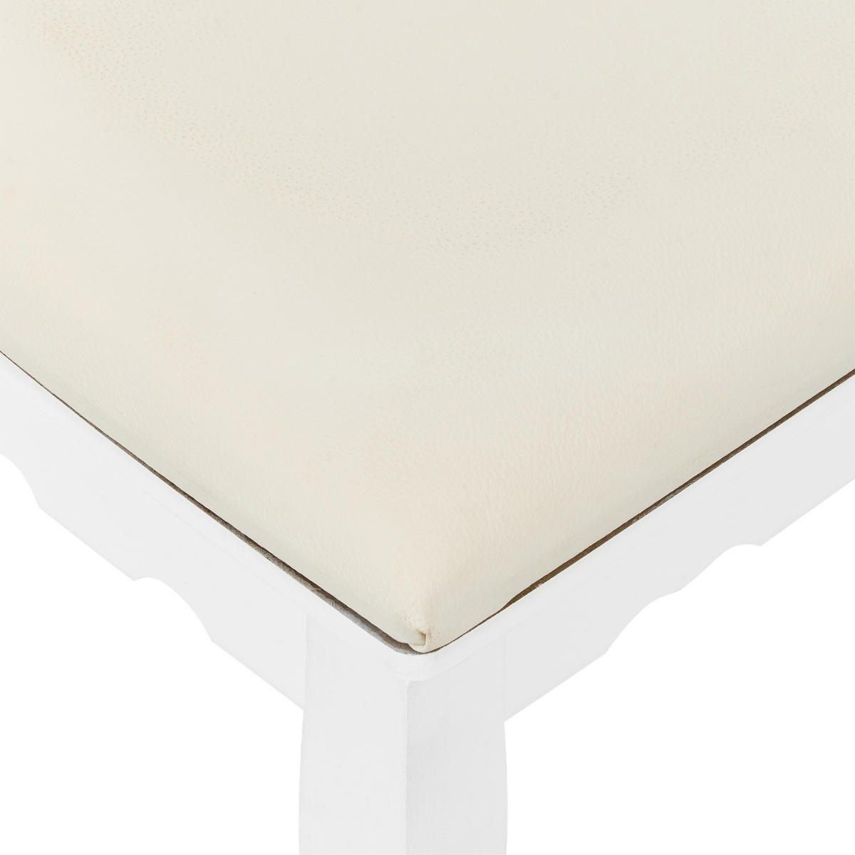 SCHMINKTISCH mit Spiegel und Hocker Weiß Galaxie - Weiß, Holzwerkstoff (80/137/40cm) - Beliani