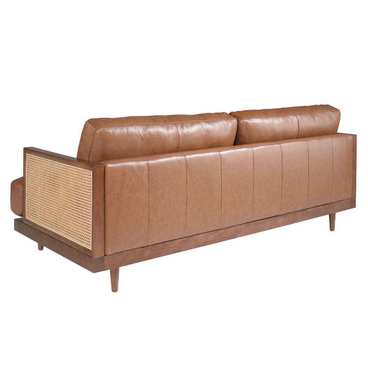 SOFA 3-Sitzer-Sofa aus braunem Leder 205/96/83 cm - Walnussfarben/Braun, Leder (205/83/96cm) - ANGEL CERDA