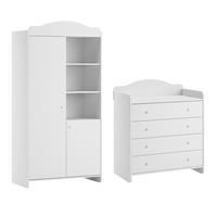 BABYZIMMER 2-teilig Megeve Weiß - Weiß, Holzwerkstoff (90.4/105.4/51.7cm) - Petits-meubles