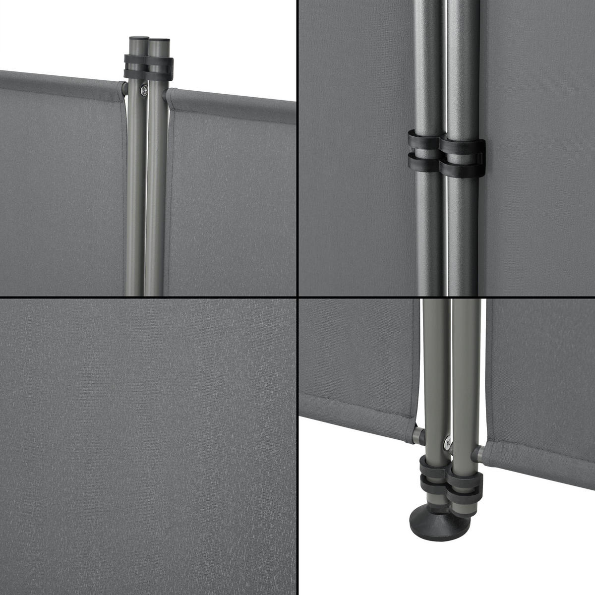 SICHTSCHUTZ Modica - Grau, Textil/Metall (215/170cm) - pro.tec