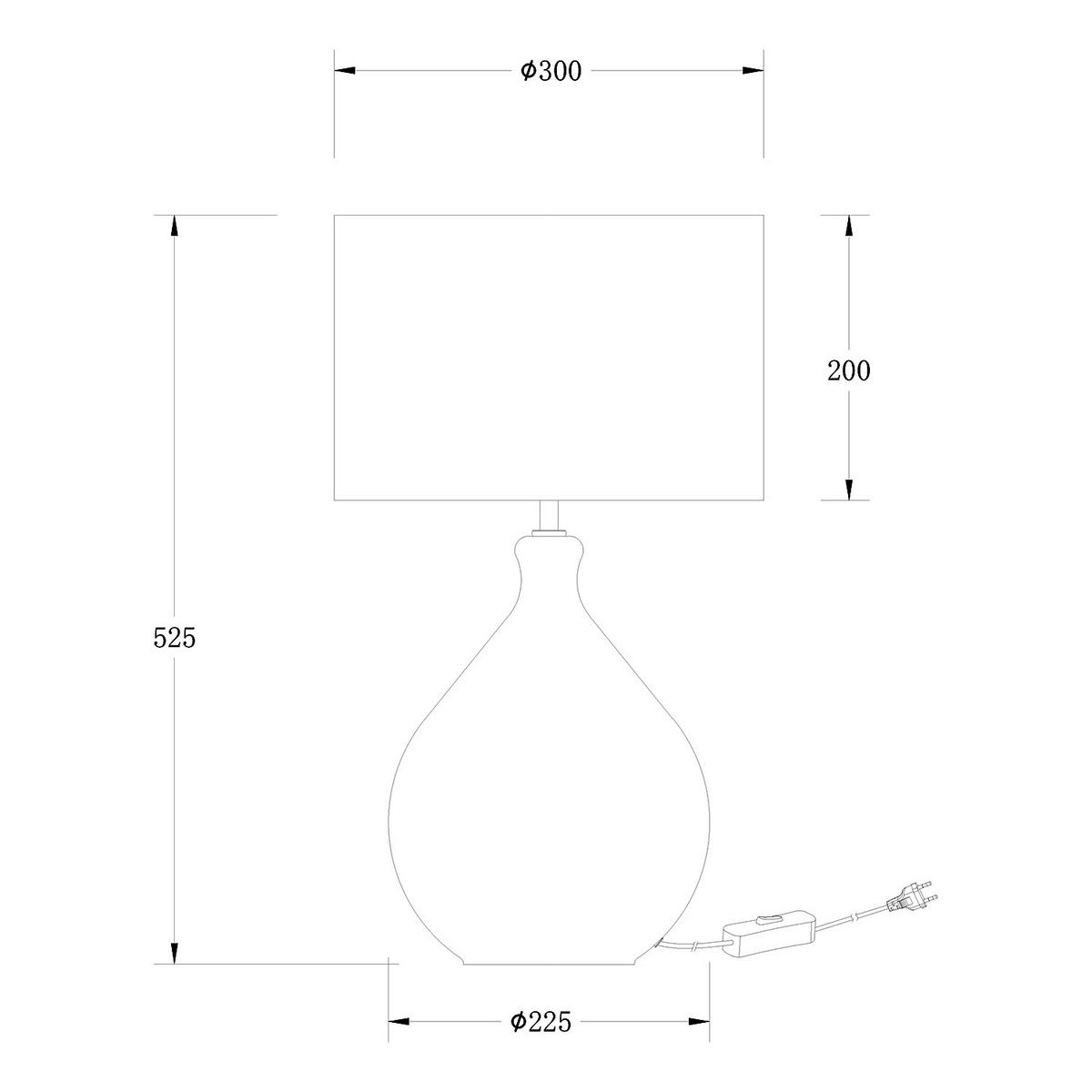 TISCHLEUCHTE - 1-flammig - Beige, Textil (30/30/53cm) - home24
