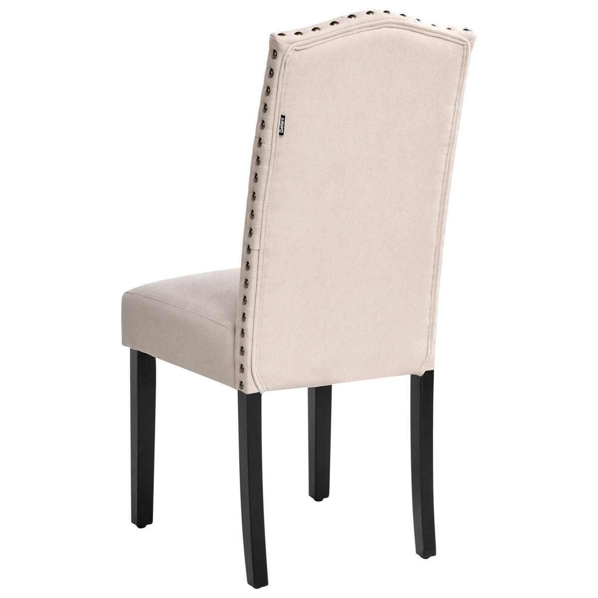 ÉTKEZŐSZÉK 2 darabos Szett Kárpit Bézs Shirley - bézs, textil/fa (46/103/60cm) - Beliani