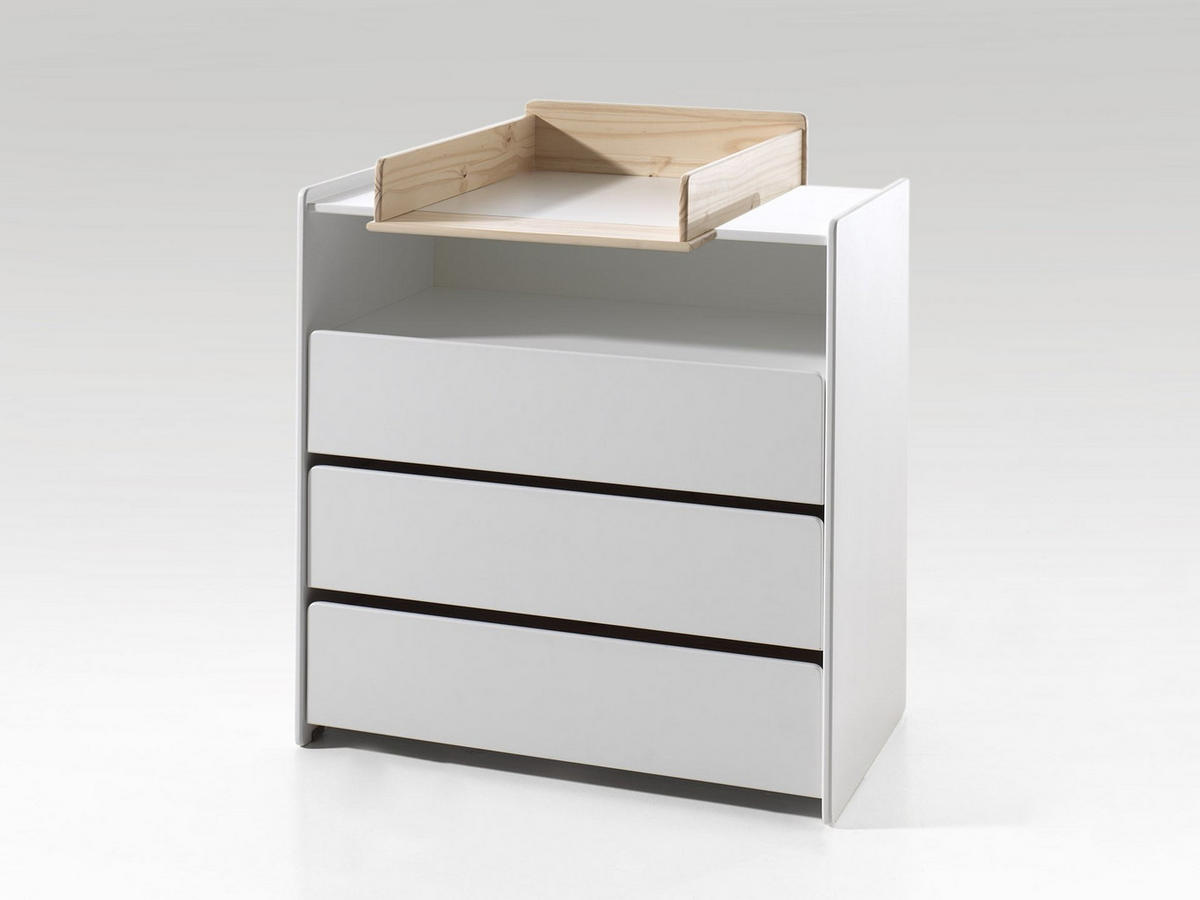 SCHUBLADENKOMMODE Karilynn 90x47x92 aus MDF in Weiß - Weiß, Holzwerkstoff (90/92/47cm) - 58aufmkessel