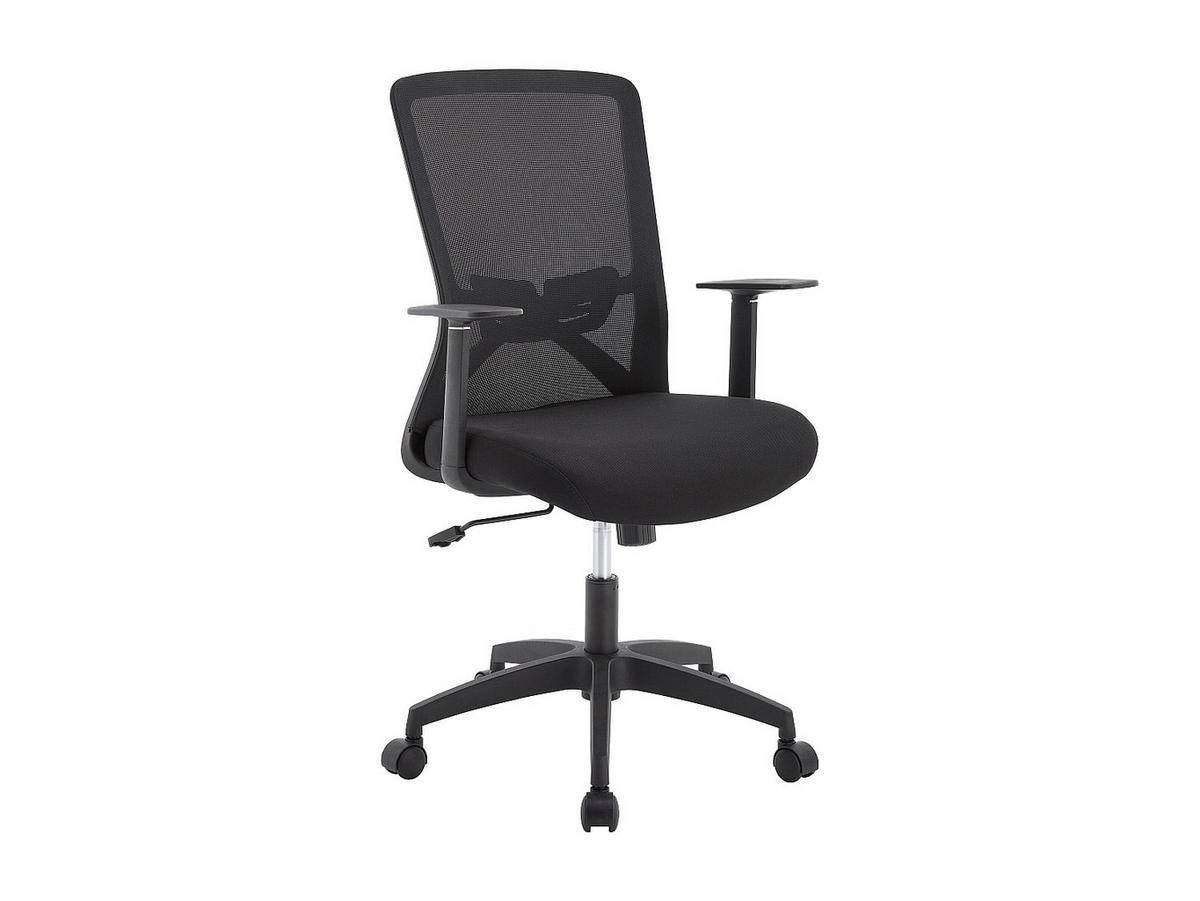 BÜROSTUHL ohne Armlehnen - 61 cm x 55.5 cm - stoff - schwarz Delvora - Schwarz, Textil (61/100.5/55.5cm) - Vente-Unique