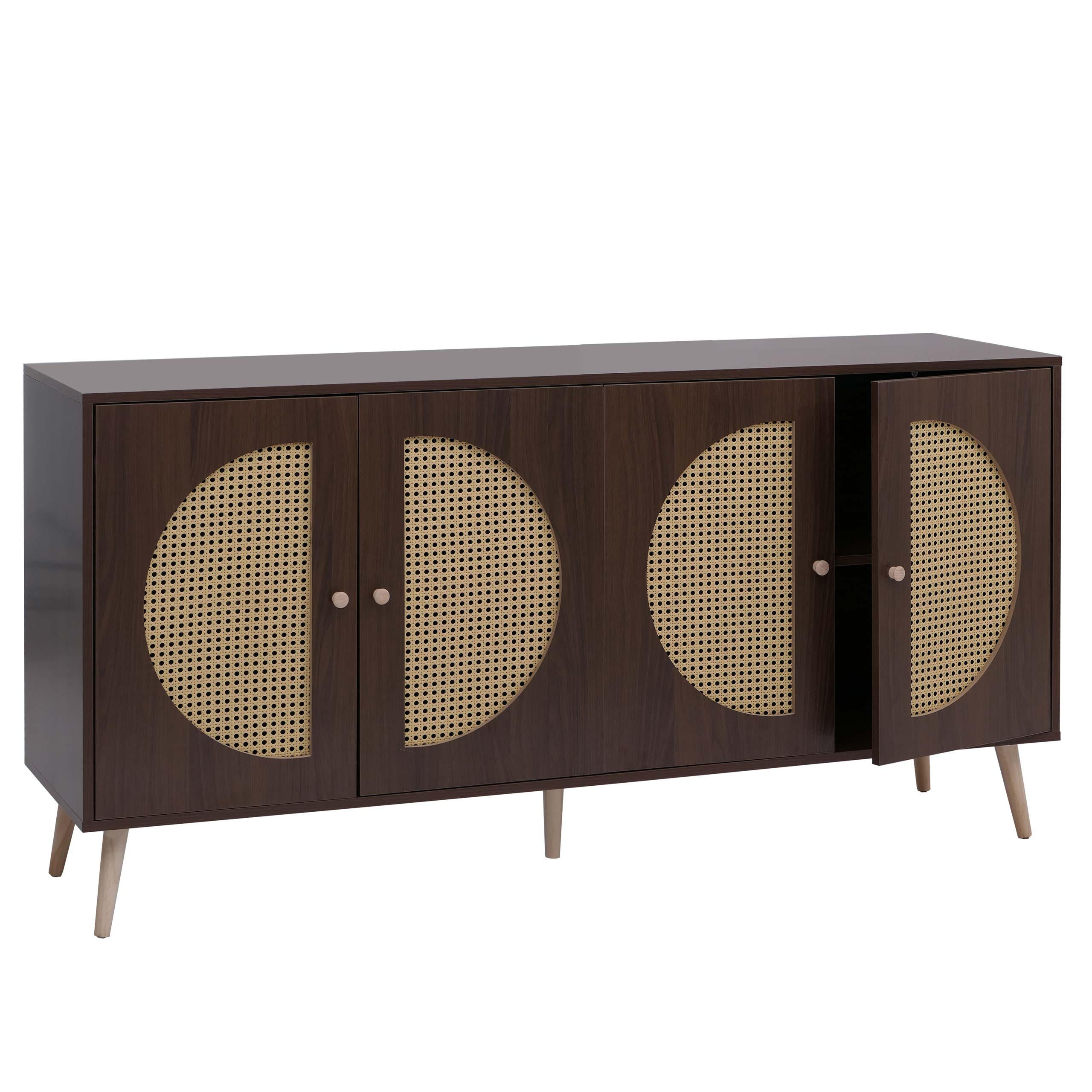 SIDEBOARD Dekor orech - farba vlašského orecha, drevo (160/80/40cm) - MCW
