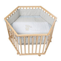 LAUFGITTER 6-eckig, Liebhabär - Naturfarben, Holzwerkstoff (118.5/72.5/103.5cm) - Roba