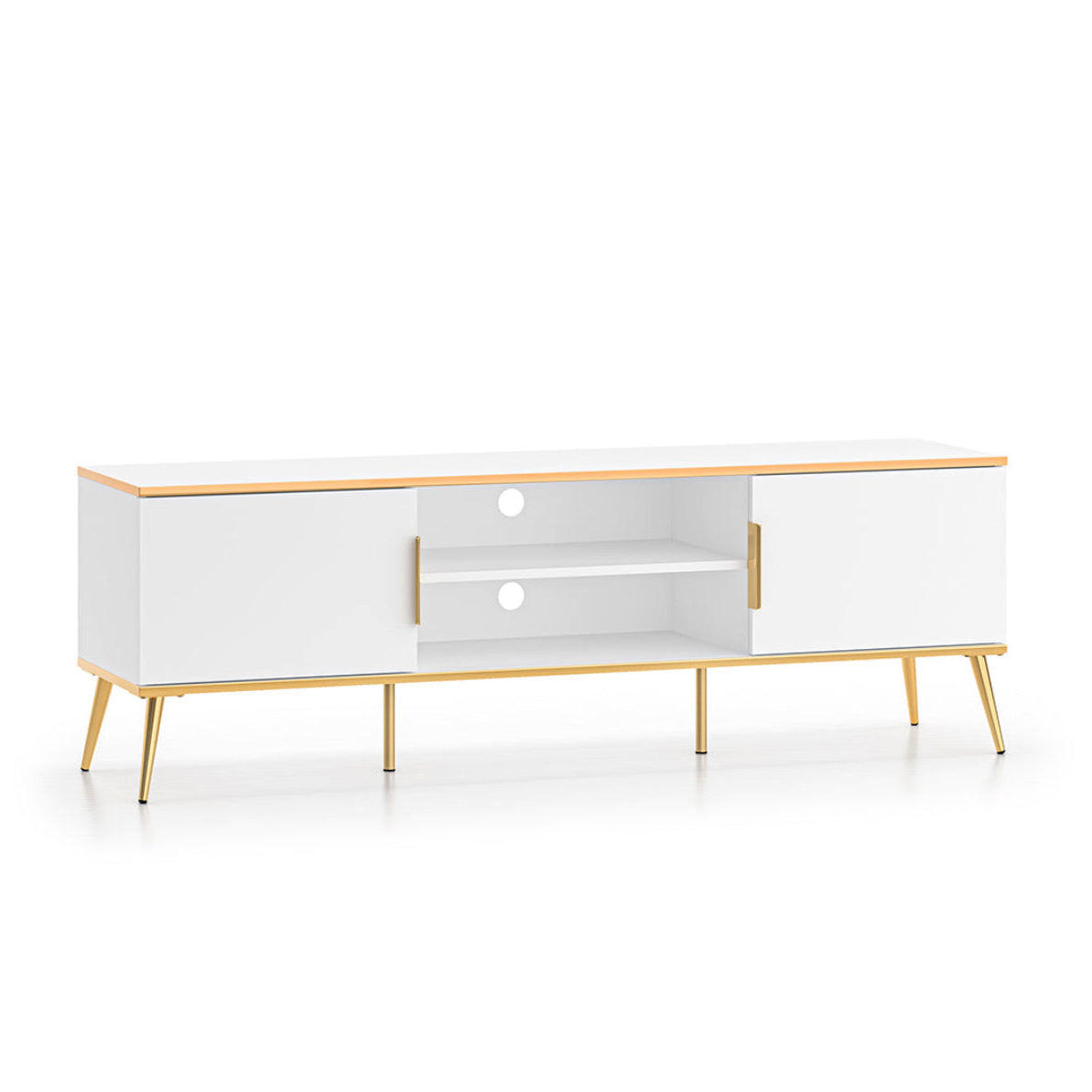 TV-MÖBEL Zora Weiß - Weiß, Holzwerkstoff (160/53/40cm) - Petits-meubles